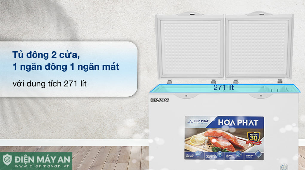 Tủ đông Hòa Phát 271 Lít HPF BD6271